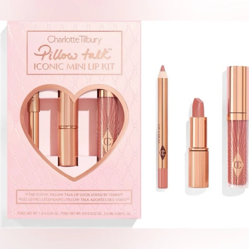 Charlotte Tilbury Pillow Talk iconic mini‎ Lip Kit - new in box